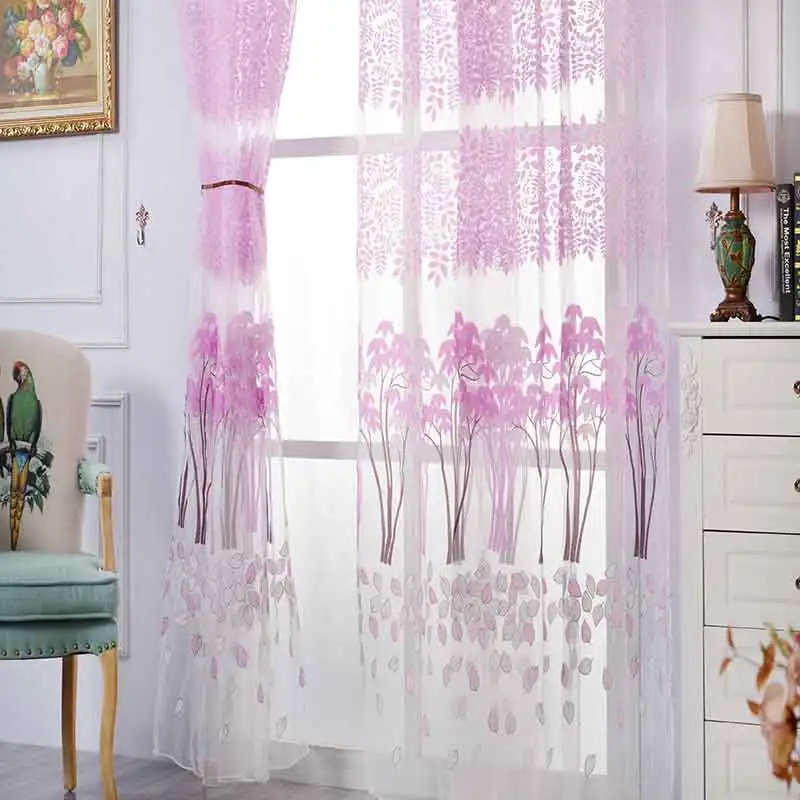Maple-Flower-Voile-Curtains1