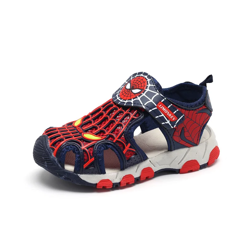 

New Summer Casual Spiderman Boys Sandals Kids Shoes Infantil Boys Beach Sandals Fashion Soft Flat Shoes Size 26-36