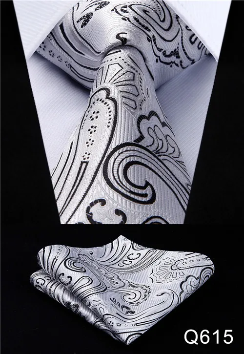 Карманные Квадратные Классические Вечерние Свадебные Цветочные 3," шелковые свадебные мужские очень длинные Галстуки XL Набор платков и галстуков# Q6 - Цвет: Q615