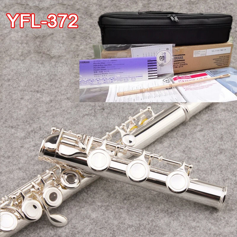 

high quality flute YFL-372 16 open holes E key C tune Silver flute Musical instrument transversal instrumentos free shipping
