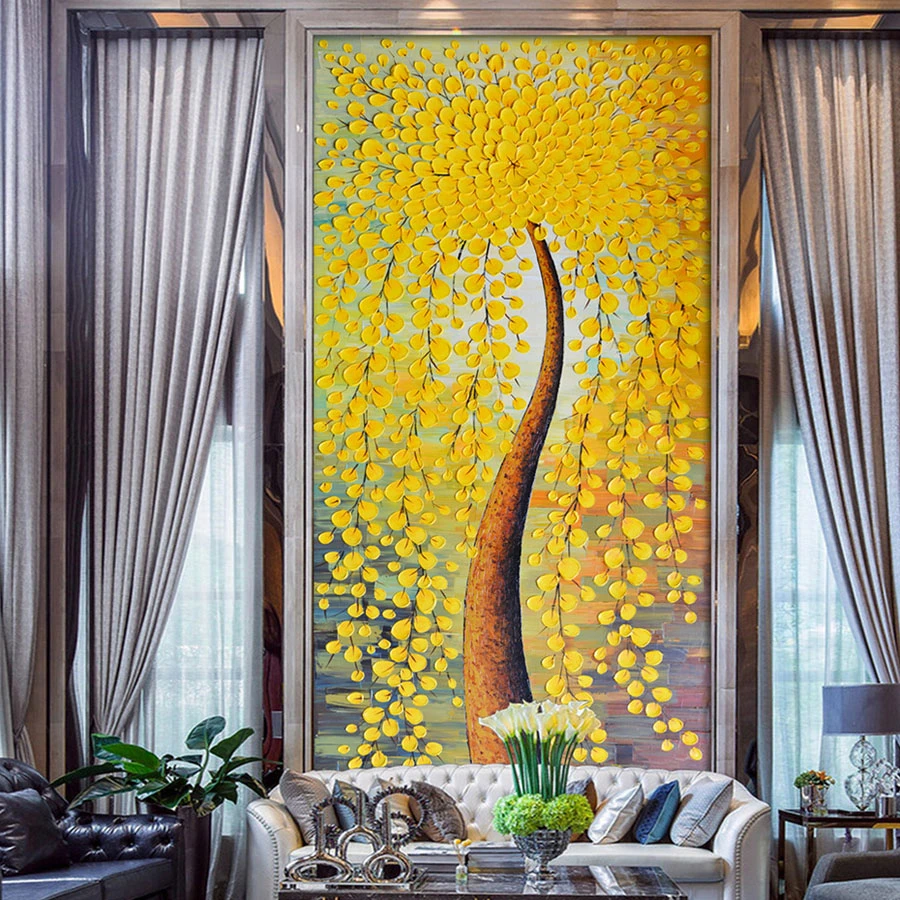 油絵の壁紙 カスタムメイドの3d壁紙 ポーチ オフィス ホテルのドアアート Wallpaper Custom Wallpaper Bedroommurals Photo Aliexpress
