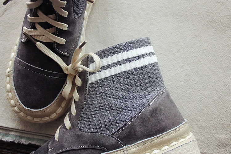HUIFENGAZURRCS-Pure Handmade women's shoes,Genuine leather shoes laces boots,The retro art mori girl shoes,Casual retro boots HUIFENGAZURRCS-Pure Handmade women's shoes,Genuine leather shoes laces boots,The retro art mori girl shoes,Casual retro boots