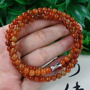 

Collection level full of meat, persimmon red nine, material south red, true full color, full meat necklace, send certificate gi