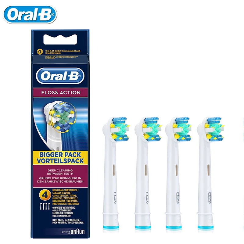 Escova de Dentes Cabeças de Escova de Dentes Cabeça da Escova Pacote Braun Oralb Substituição Oral b Floss Ação Cabeças Elétrica de Higiene 4 pc - 7 4 pc pacote Braun OralB Substituição Oral