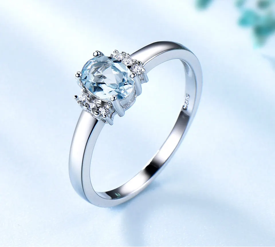 UMCHO sky blue topaz ring for women fine jewelry RUJ068B-1 (2)