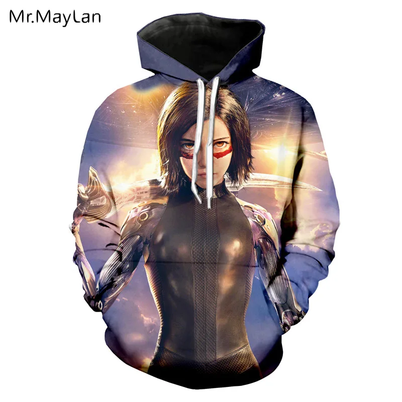 

Mechanical Girl Movie Alita: Battle Angel 3D Print Jacket Women/men Unisex Streetwear Hoodie Girls Cool Sweatshirt Spring Coat