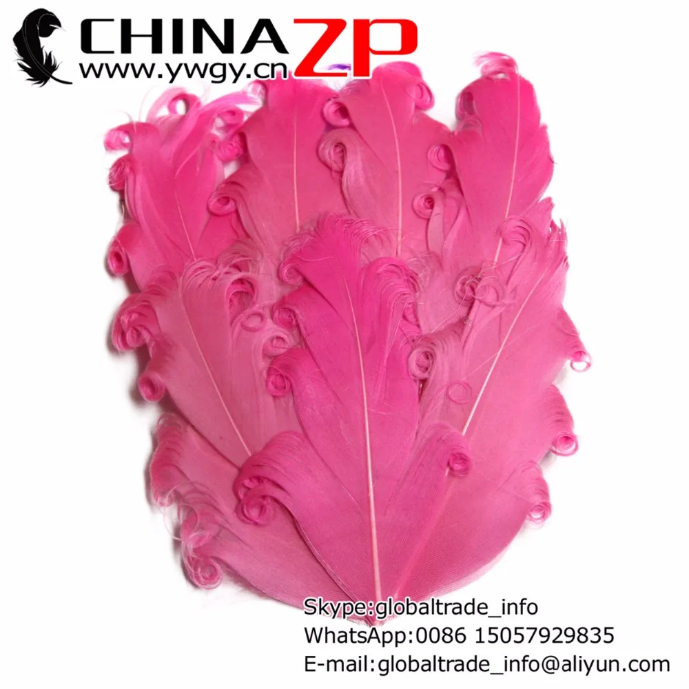 

CHINAZP Factory Wholesale 50pcs/lot Beautiful Bubblehum Pink Curly Nagorie Pad Goose Feather Headband