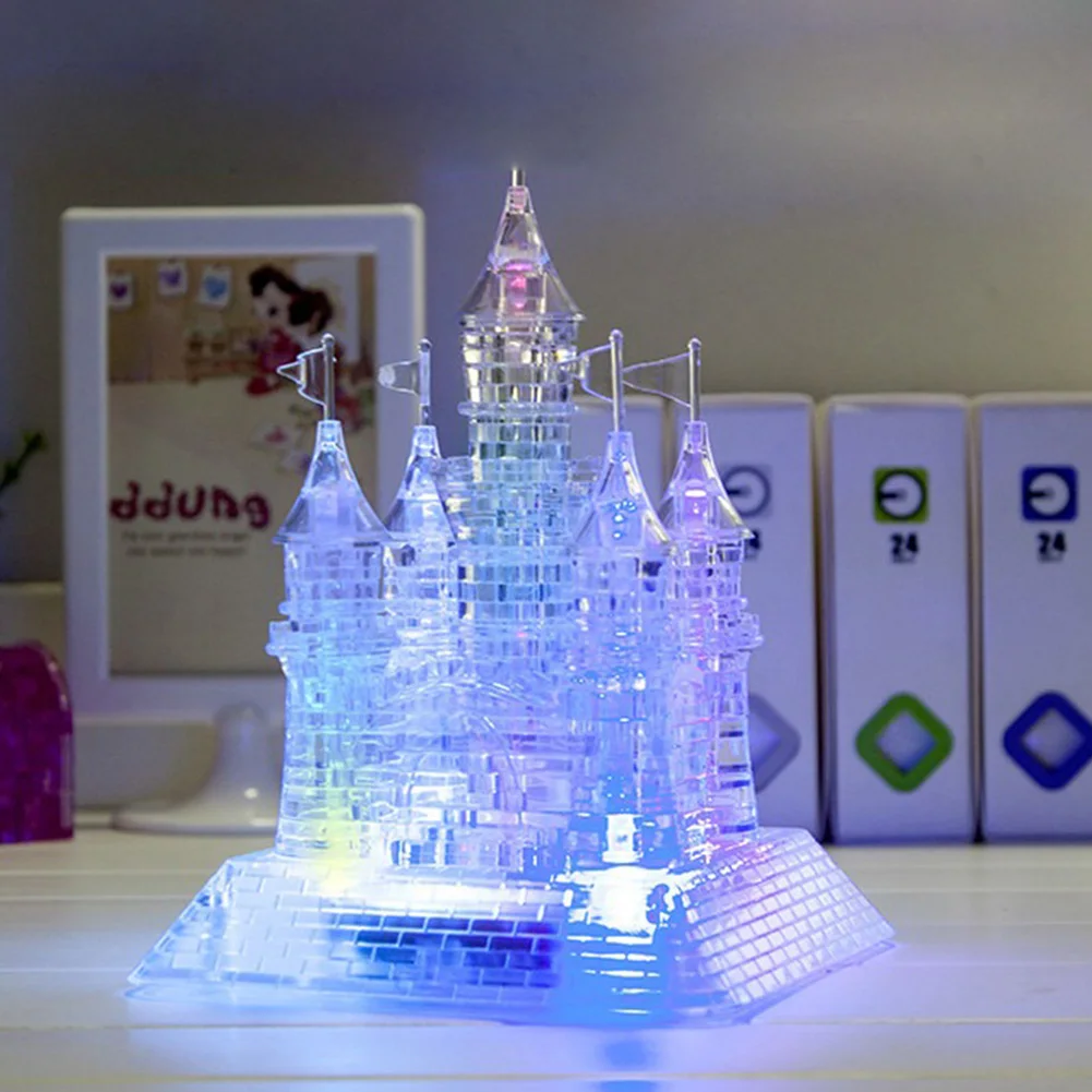

Creative Building Blocks Toys DIY Castle 3D Crystal Building Blocks Kids Castle Construction Pattern Toys Kids Educational Toy 1