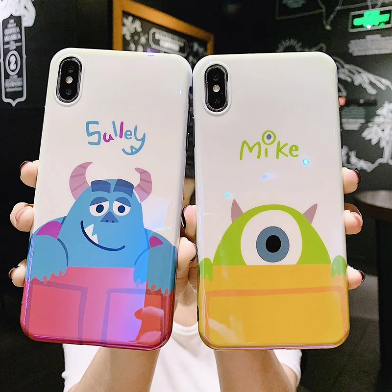 

Cartoon Anime Toy Story Big Eyes Alien case For iphone7 case Blu-ray mirror silicone cover For iphone6 6s 7 8 plus xs max xr
