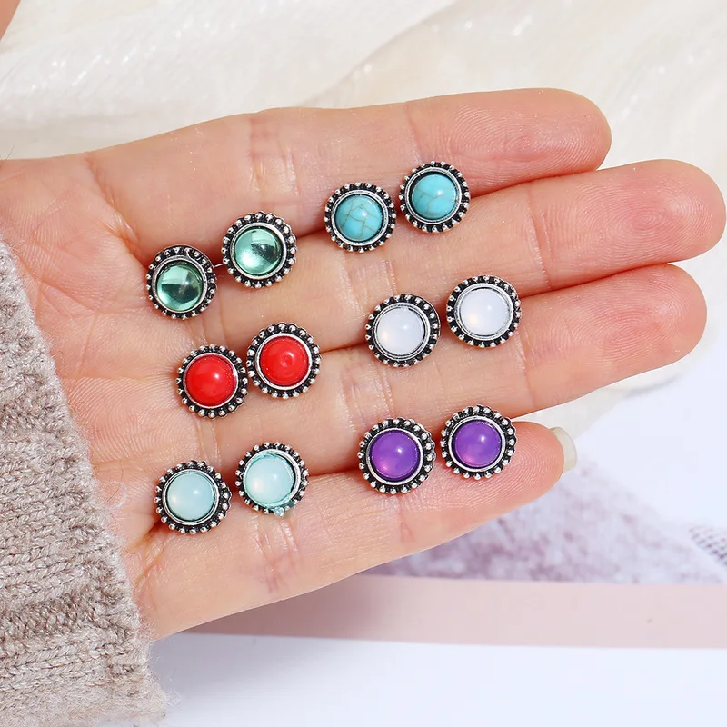 

2019NEW Stud Earing Retro-drilled Ear Nail Set Cross-border Exclusive For Three Sets Manufacturers Direct Sales Of One Proxy
