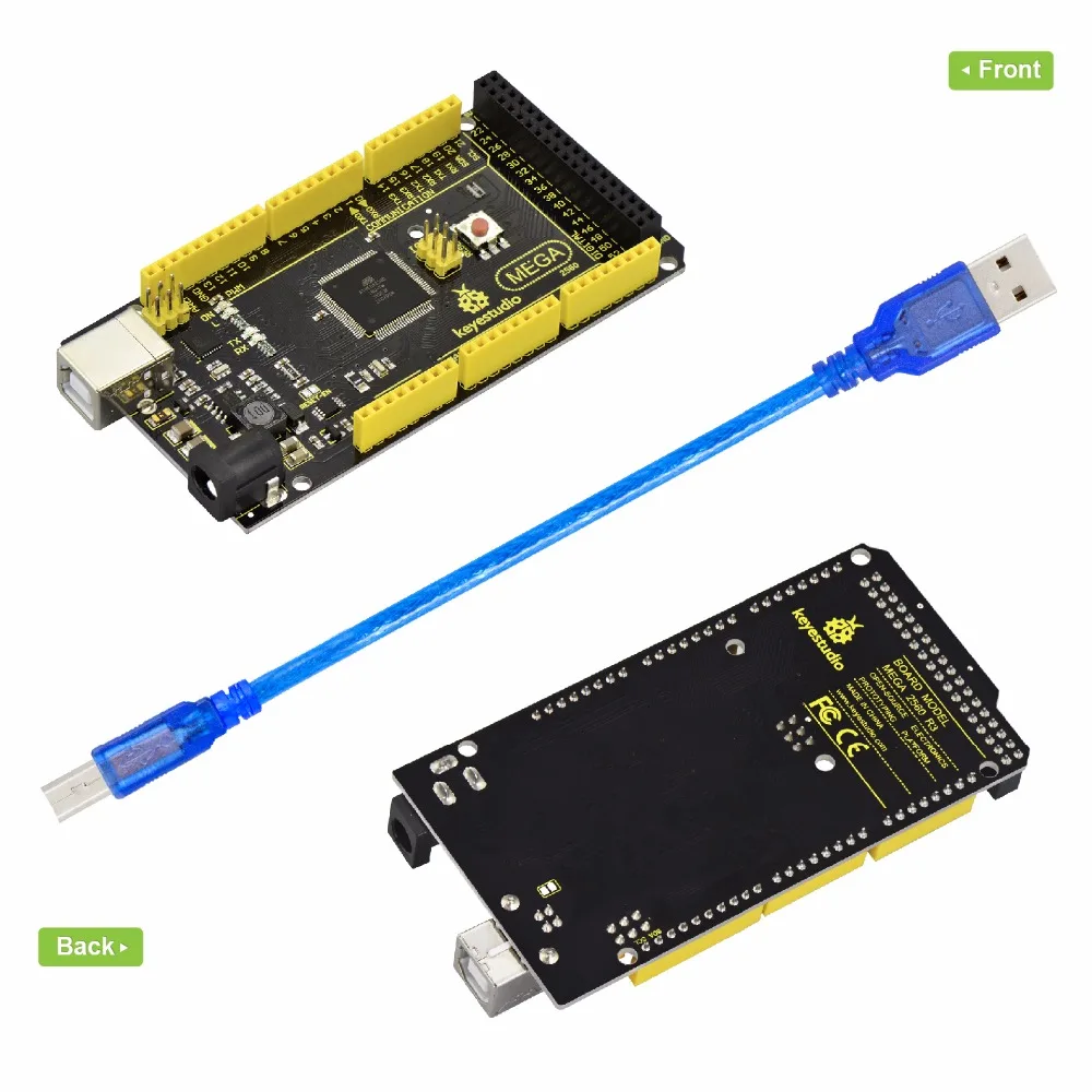 Новинка Keyestudio Super Mega 2560 R3 Advanced 5 в 2 а MP2307DN SOP 8 + USB кабель для Arduino Mega|Аксессуары