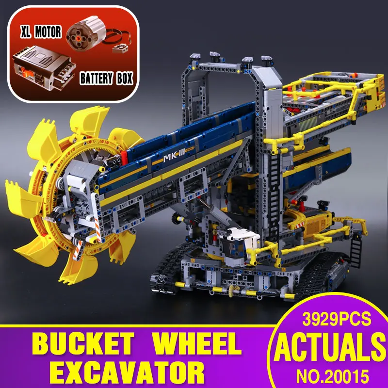 Lepin Technic Excavator 3929 Pcs Seri 20015 2016-New-LEPIN-20015-3929Pcs-Technic-Bucket-Wheel-Excavator-Model-Building-Kit-Blocks-Brick-Compatible-Toy