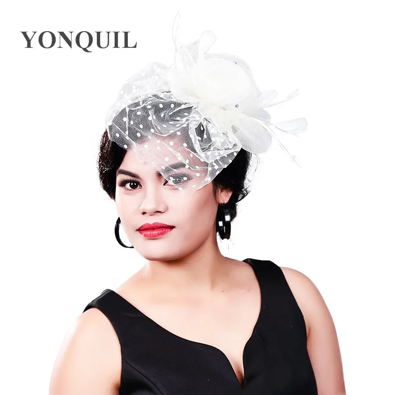 

Charming multiple color crinoline fascinator headwear party headpiece silk flower millinery hair accessoiry suit for all seasons