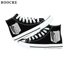 Free Shipping Attack On Titan Shoes High Platform Canvas Shingeki No Kyojin Shoes Board Luminous Shoes Cosplay Attack On Titan attack on titan no regrets 1