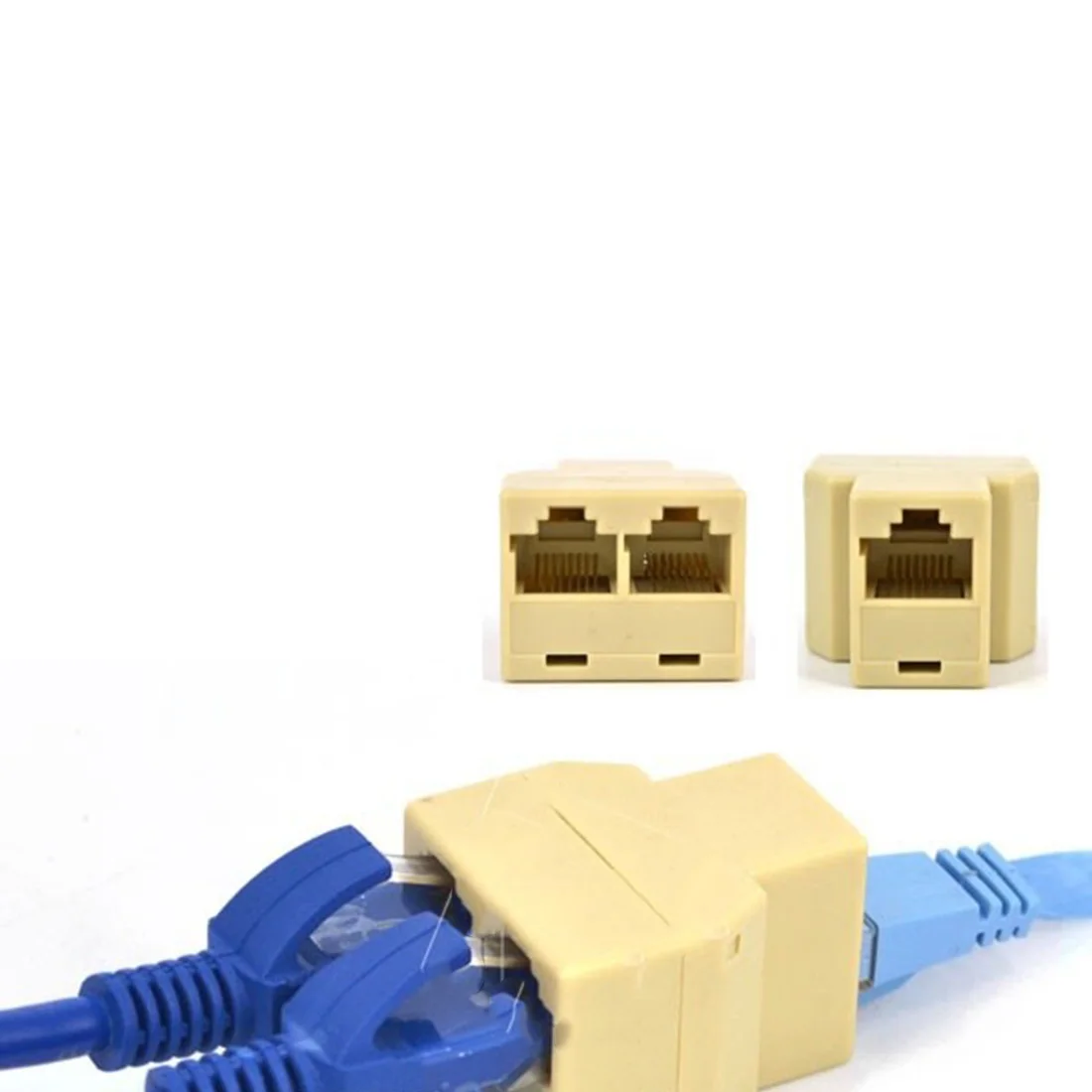 5X RJ45 CAT5//6 Ethernet Cable LAN Port 1 to 2 Socket Splitter Connector Adapter