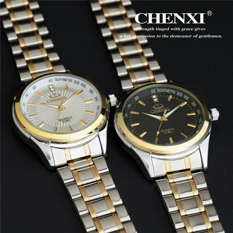CHENXI брендовые модные роскошные часы, мужские повседневные часы из нержавеющей стали, золотой подарок, кварцевые мужские наручные часы, Relogios Masculinos Famosas