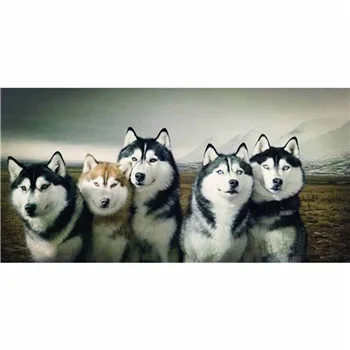 

YIKEE diamond painting dogs Home Decor Full Square/Round Drill Resin DIY Mosaic Diamond Embroidery Christmas y948