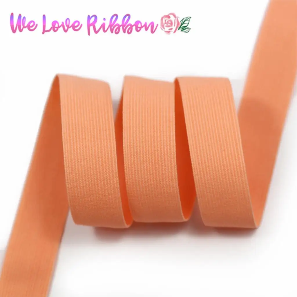 3/4"18mm Knitted Woven Elastic Cord Peach Color 10 yards/pack Sewing