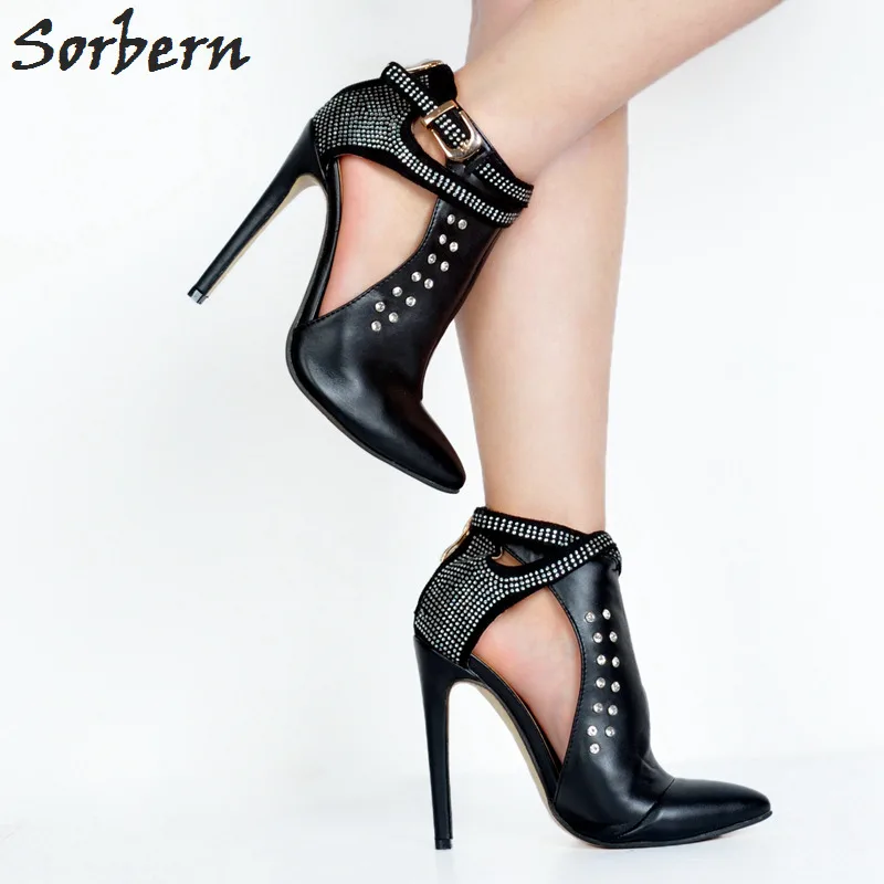 Sorbern/женские ботинки; коллекция 2017 года; ботильоны для женщин из искусственной кожи черного цвета на высоком каблуке; Zapatos Mujer Botas Mujer; женская ... Sorbern/женские ботинки; коллекция 2017 года; ботильоны для женщин из искусственной кожи черного цвета на высоком каблуке; Zapatos Mujer Botas Mujer; женская ...