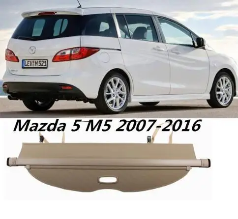 

High Qualit Car Rear Trunk Cargo Cover Security Shield Screen shade Fit For Mazda 5 M5 2007-2016 (Black,Beige)