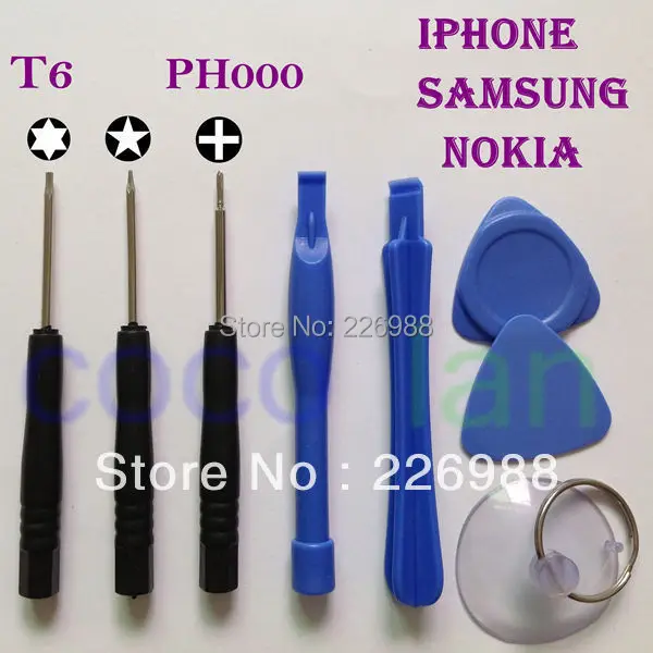 300 компл./лот iPhone nokia samsung repair tool kit* Pentalobe+ PH000+ T6* отвертка для+ пакеты для продажи