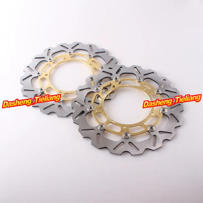 2PCS Front Brake Disc Rotors For Yamaha 2007 2011 YZF R1 & 2005 2012