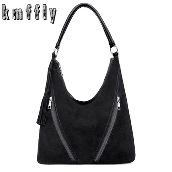 

Fashion Tassel Hobo Bag Women Leather Handbags Large Capacity Crossbody Bags For Women 2018 New Faux Suede Messenger Bags Bolsa