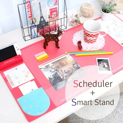 Kawaii Cute Candy Color Rubber Office Mat Multifunctional Weekly Kawaii Cute Candy Color Rubber Office Mat Multifunctional Weekly Plan Organizer Large Desk Table Storage Memo Learning Pad