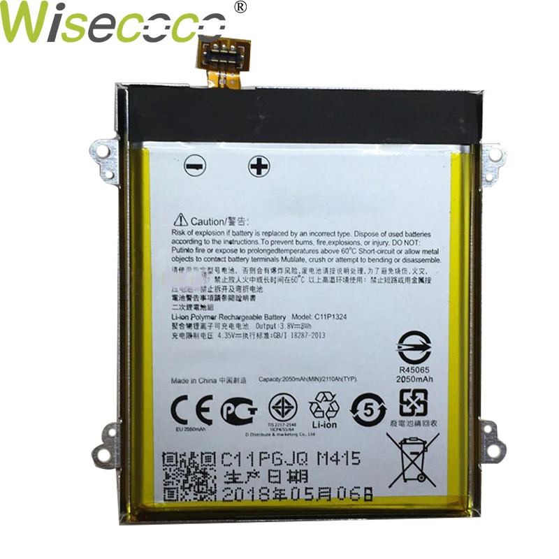 

Wisecoco NEW 2050mAh C11P1324 Battery For ASUS ZenFone 5 Z5 A500CG A501CG A500KL T00F T00J High Quality With Tracking Number
