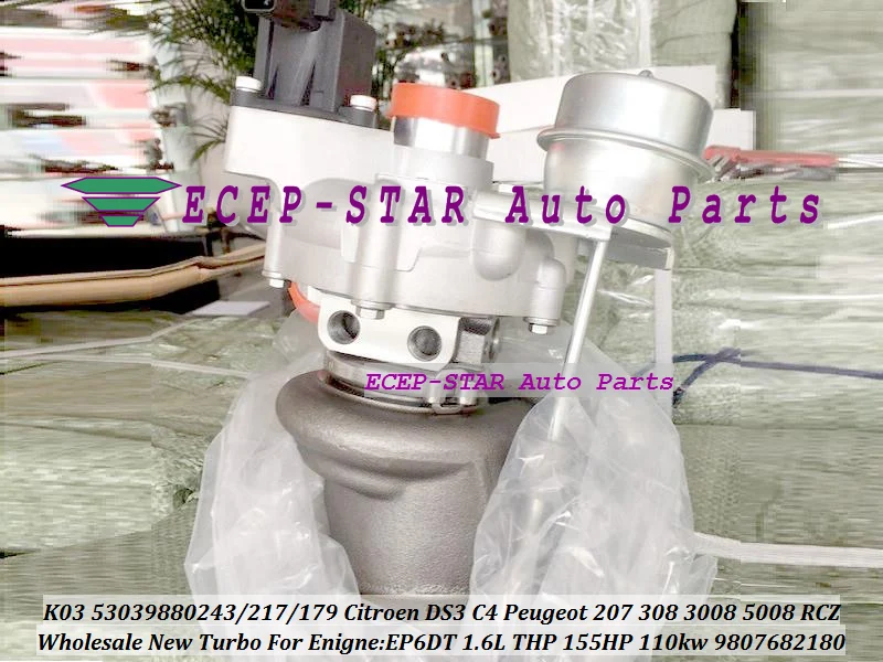 TURBO K03 53039880243 53039880217 53039880179 9807682180 For Citroen DS3 C4 For Peugeot 207 308 3008 5008 RCZ EP6DT 1.6L THP (2)