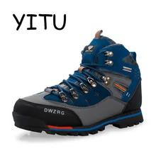 YITU мужские походные ботинки водонепроницаемые горные треккинговые ботинки дышащие походные ботинки кожаные уличные спортивные кроссовки охотничья обувь