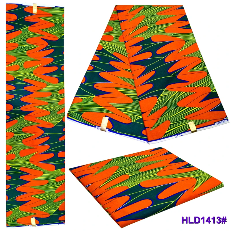 

African africa veritable java wax fabric 6 yards 100% cotton guaranteed real Africa Java wax block prints for garmen!DF-2092