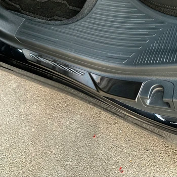 

Stainless Steel Outer Side Door Sill Guard Scuff Threshold Cover Trim Protector 4pcs For Subaru Forester 2019 Accessories