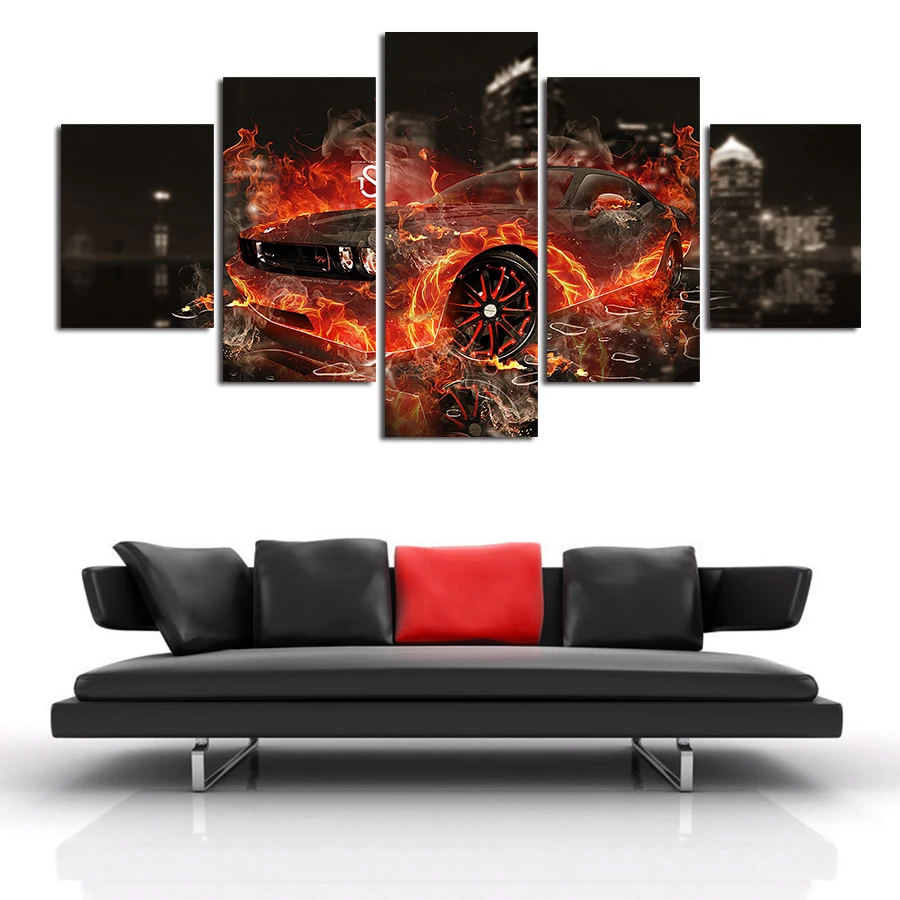Hot Selling Large Size Cool Car Wall Poster Pictures For Modern Home