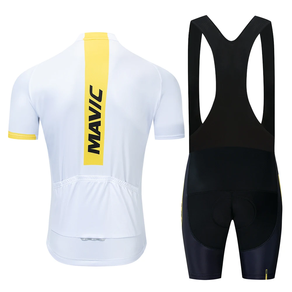 Mavic فريق الرجال الصيف تنفس قصيرة الأكمام الدراجات جيرسي دعوى روبا ciclismo دراجة جيرسي لباس غير رسمي السراويل دعوى عالية
