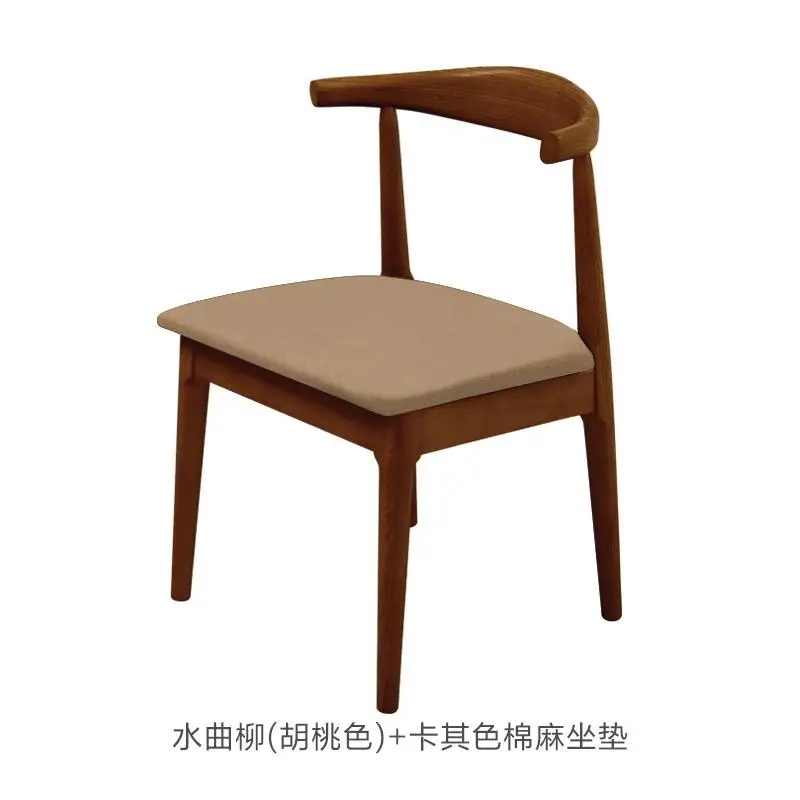 Рожок стул скандинавский обеденный стул из дерева домашний Простой Модный Кабинет домашний кафе со стульями спинка стул для отдыха - Цвет: style 10
