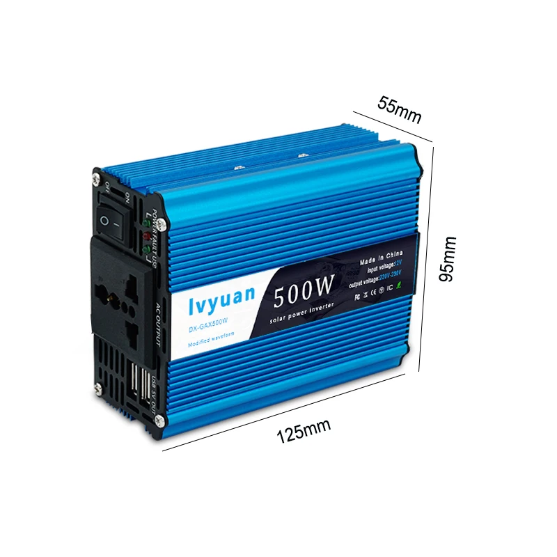 6000W Solar Power Inverter DC 12V to AC 220V LED Display Sine Wave Converter MW