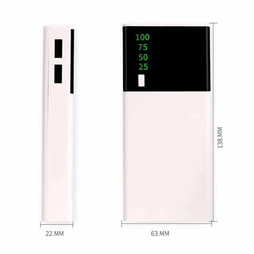 10000 мАч Внешний аккумулятор повербанк 2 USB светодиодный power Bank портативный