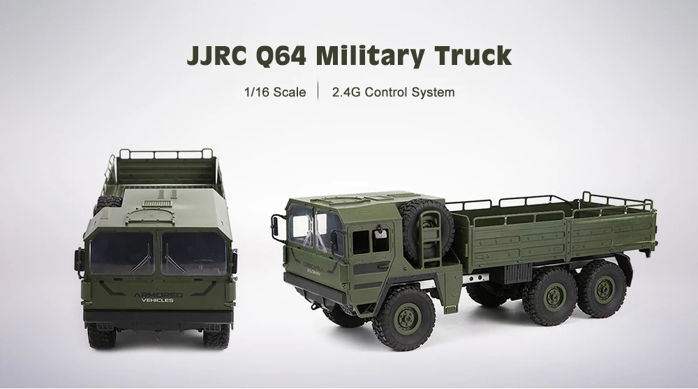 JJR/C JJRC Q64 1/16 2,4 г 6WD Rc автомобиль военный грузовик внедорожный Рок Гусеничный RTR игрушка 6 колес гоночный зеленый желтый рождественские