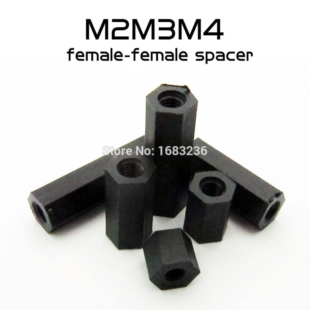 500/Bulk Pkg. 6 mm OD x 24 mm L x M4x.7 Thread Aluminum Male/Female Hex Standoff 