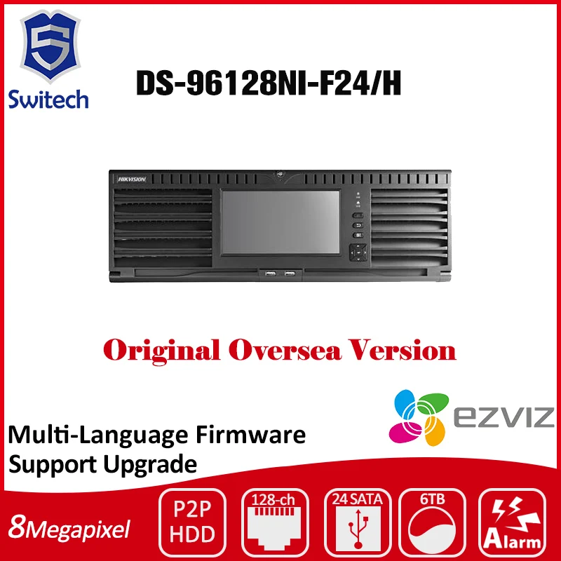 HIKVISION Английская версия DS-96128NI-F24/H Супер NVR 128CH 24 SATA порты поддерживают RAID H.265 да хуа