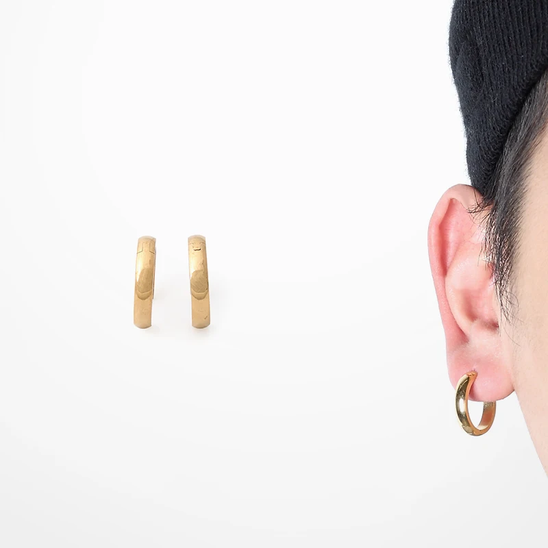 1 Pair Hip Hop Hoop Earrings Rap Rock Men Gold Stud 1 Pair Hip Hop Hoop Earrings Rap Rock Men Gold Stud G Dragon Minimalism Design Earring 10 2 5mm In From Jewelry