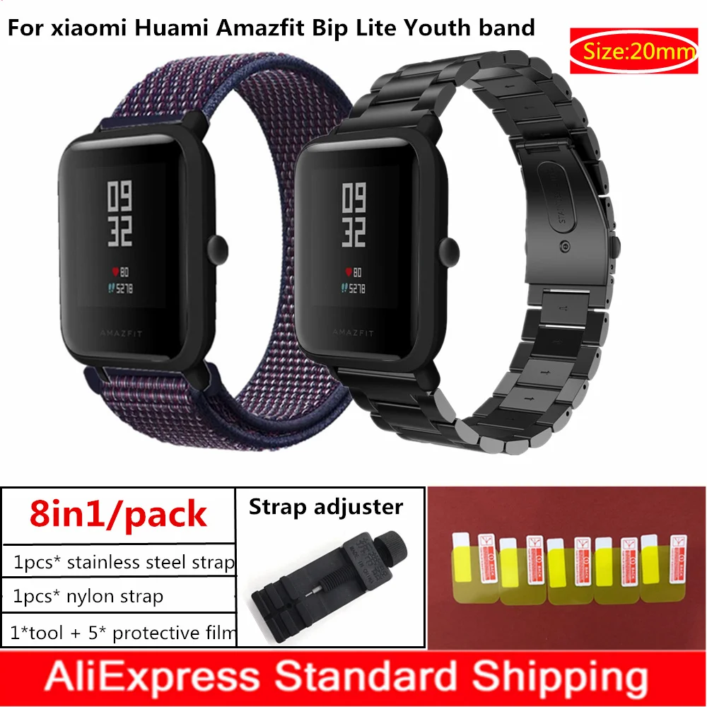 amazfit bip wrist size