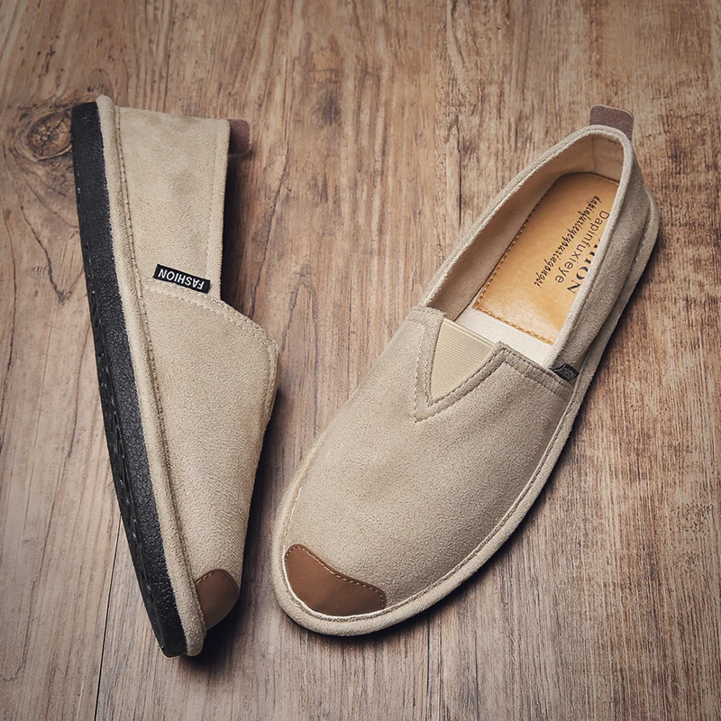 

2019 Men's shoes spring Chinese style soft bottom plus cashmere casual shoes men's lazy men's shoes