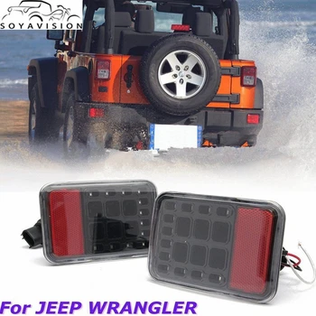 

2 PCS for 07-17 Jeep Wrangler JK LED Tail Rear Back Bumper Light Back up Reverse Lights Back Parking Light Brake Light Assembly
