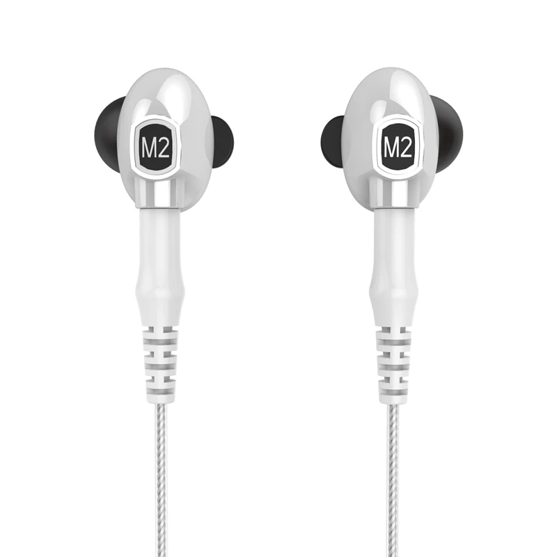 M2 двойной Динамический драйвер HiFi Наушники 2-в-1 Беспроводной Bluetooth+ проводные наушники с микрофоном 2 съемных кабели вкладыши
