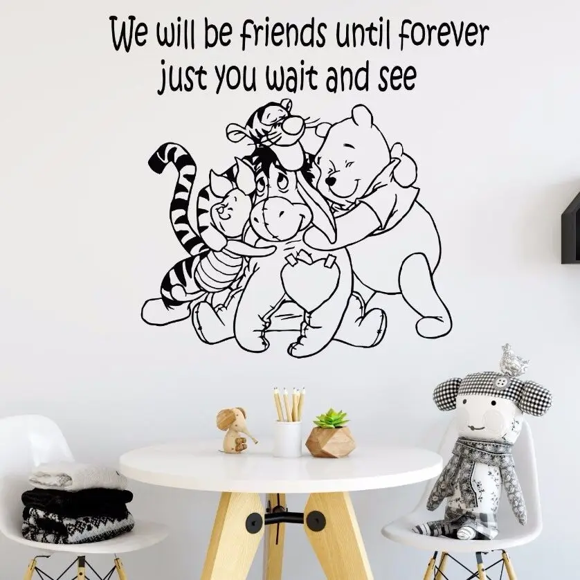 Removable Vinyl Sticker Winnie The Pooh Wall Art Decals Kids Baby Room