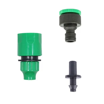 

2PCS Quick Coupling Adapter with 1/4 (ID 4mm) or 3/8'' (8mm) Barbed Connector Drip Tape for Irrigation Garden Watering Dropship