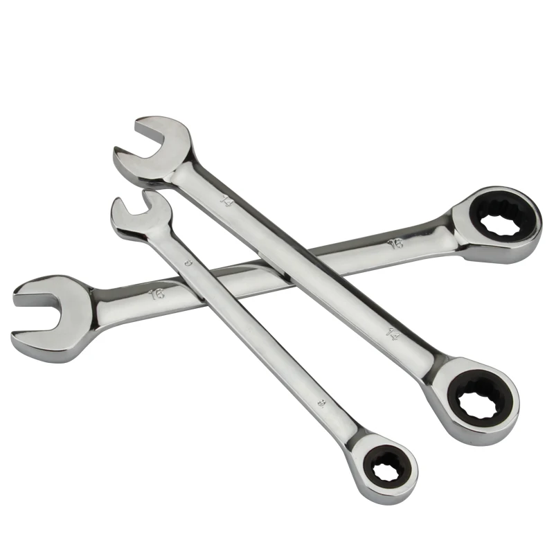 

chrome vanadium ring ratchet wrench reversible 6-8-10-12-13-14-17-18-19-21-22-24-30-32mm ratchet combination spanner set