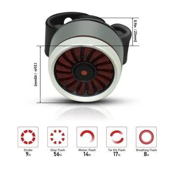 

Wasafire Waterproof Led Bike Light Smart Brake Mode Bicycle Rear Light USB Rechargeable 5 Modes Cycling Small Taillight